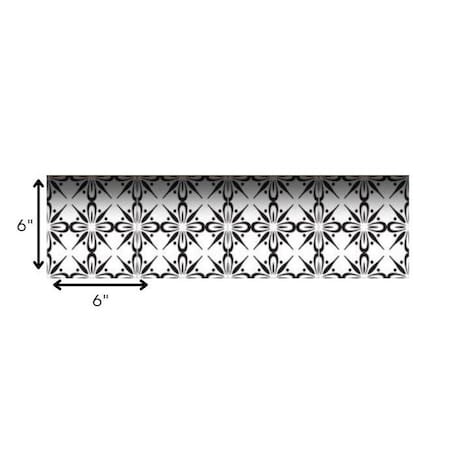 Homeroots 6 x 6 in. Black & White Quattra Peel & Stick Removable Tiles 399972